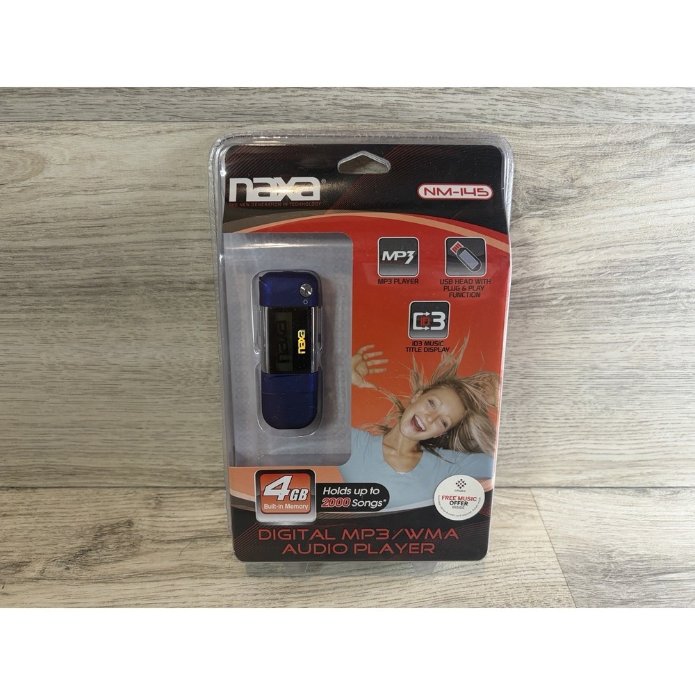 NEW SEALED! Naxa NM-145S 4GB Digital MP3 Player Built-in Memory 2000 Songs